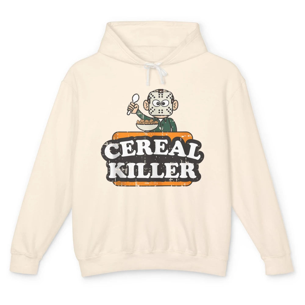 Funny Cereal Killer Food Pun Humor Halloween Spooky Season Unisex Lightweight Hoodie