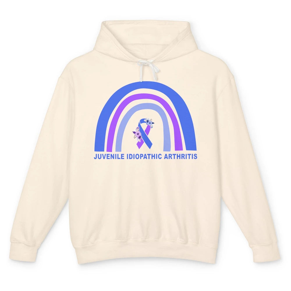 Juvenile Idiopathic Arthritis JIA Awareness Floral Rainbow Unisex Lightweight Hoodie