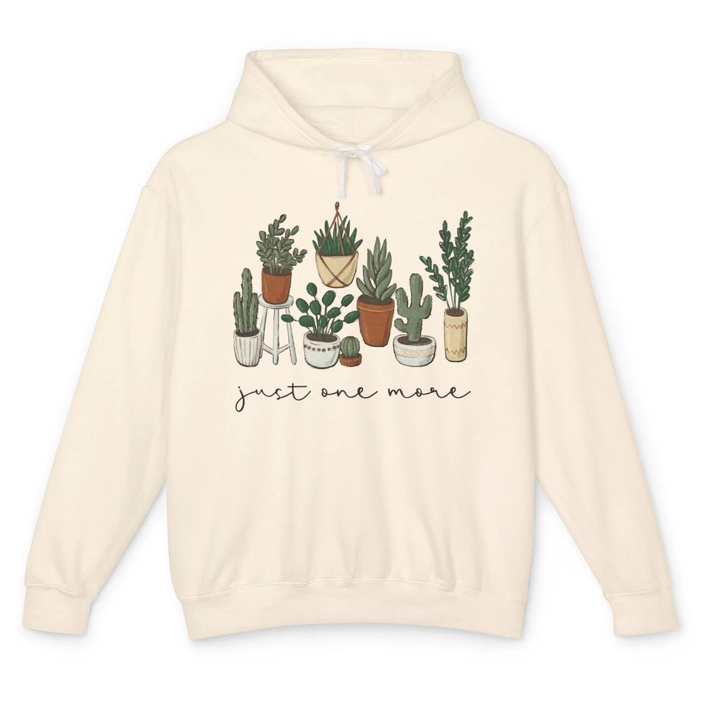 Just One More Plant Botanical Inspirational Cute Wildflower Unisex Lightweight Hoodie