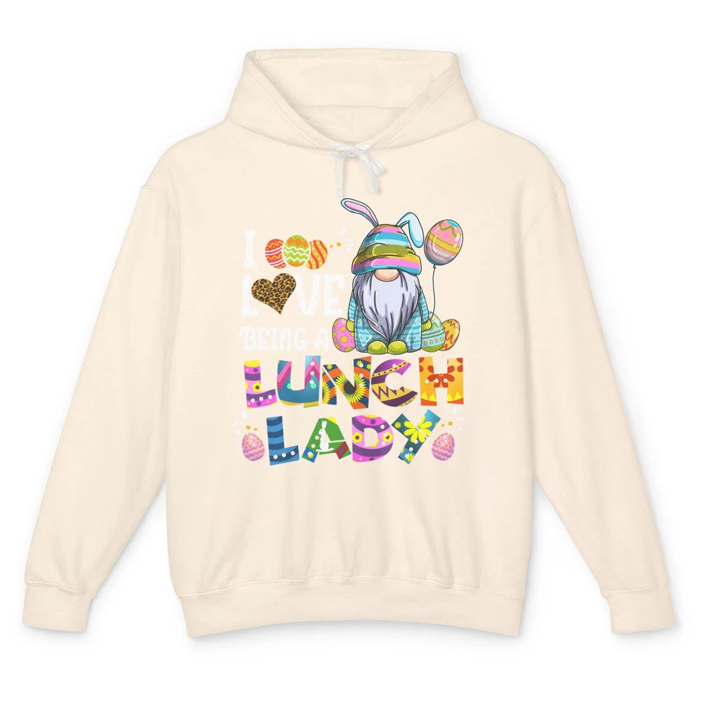 Gnome Easter Day Lunch Lady Squad Cafeteria School Squad Egg Unisex Lightweight Hoodie