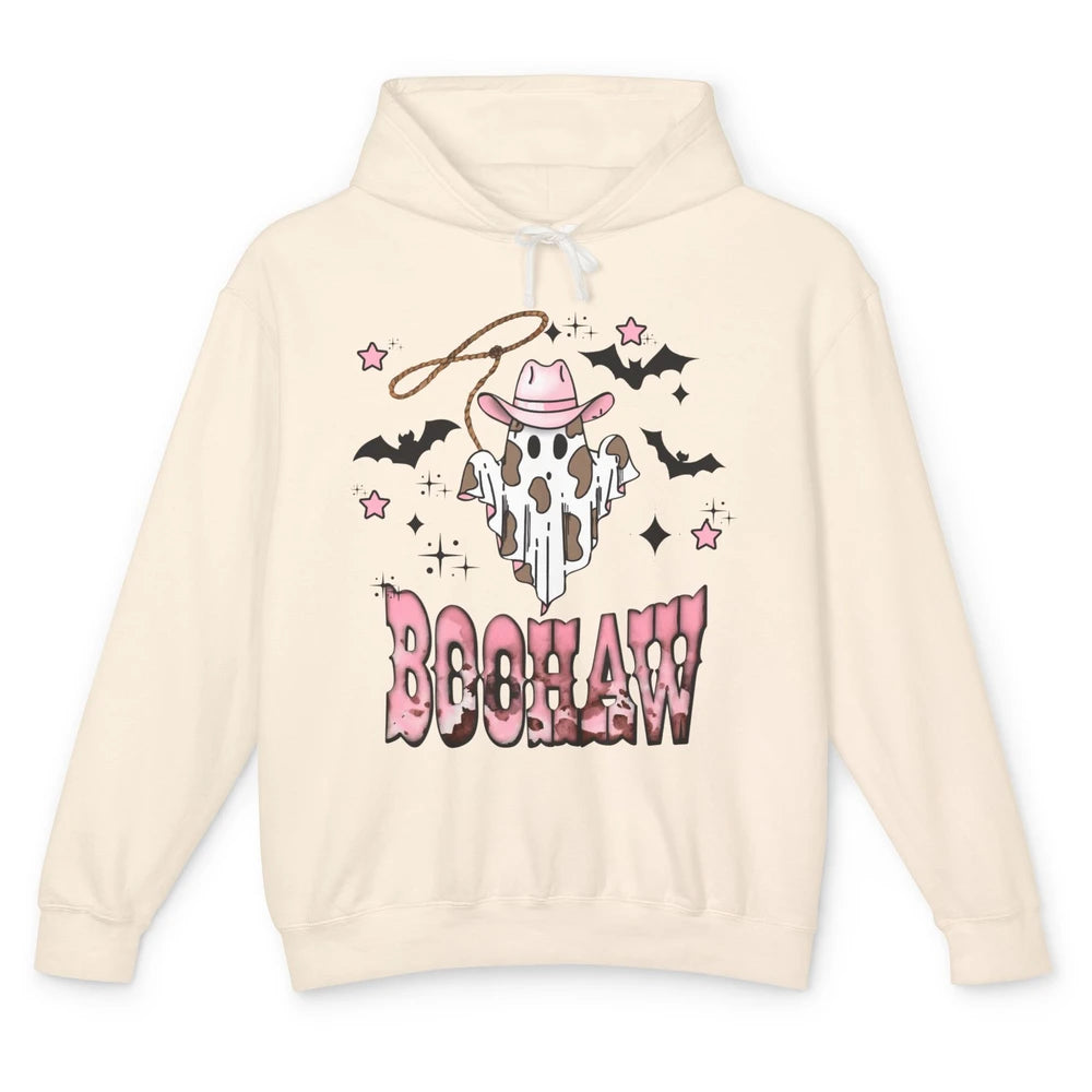 Retro Cowboy Ghost Boohaw Boot Scooting Western Halloween Unisex Lightweight Hoodie