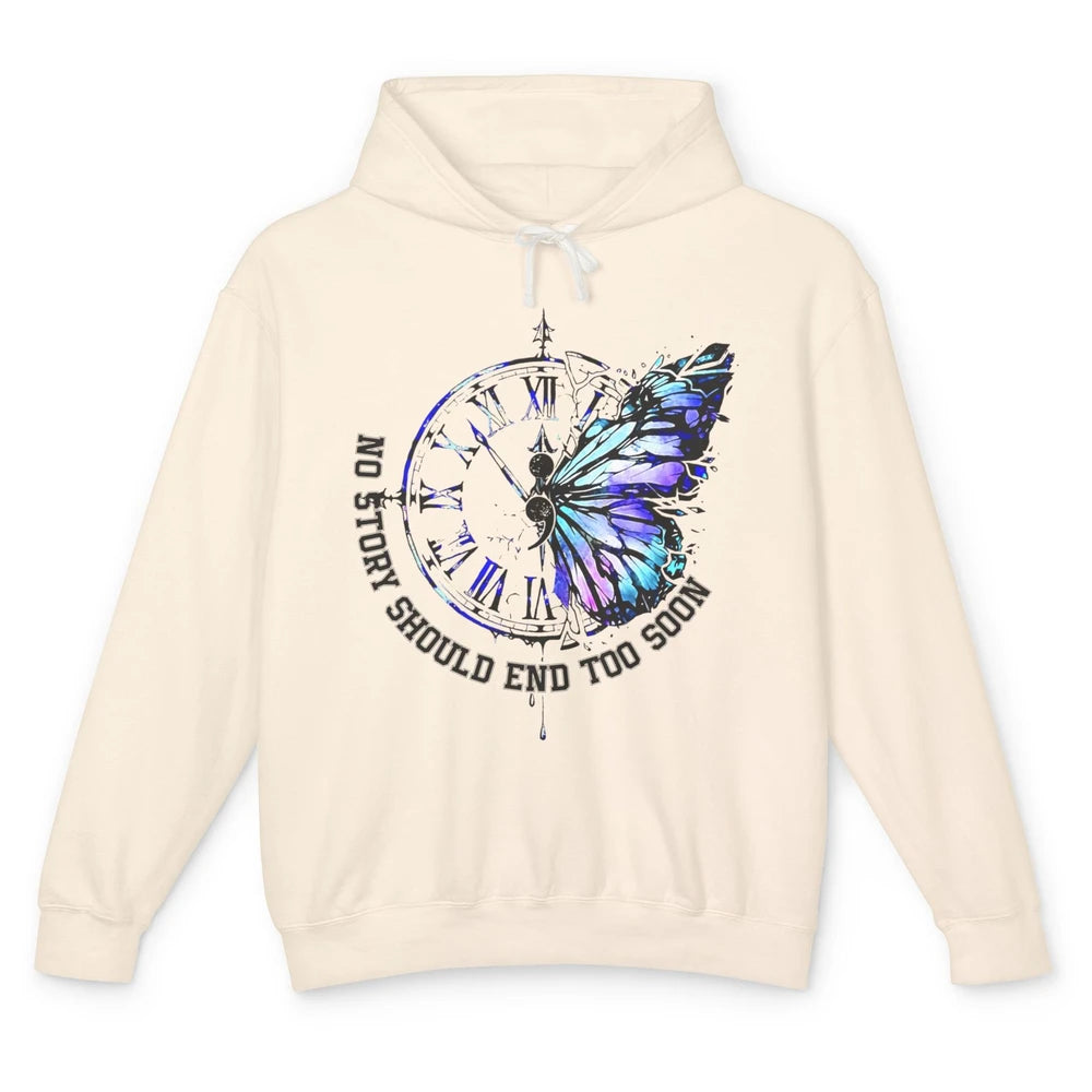 Suicide Prevention Butterfly No Story Should End Too Soon Unisex Lightweight Hoodie