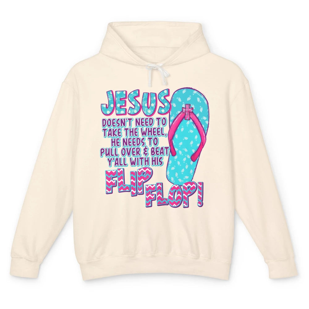 Christian Jesus Doesn't Need To Take The Wheel Religious Unisex Lightweight Hoodie