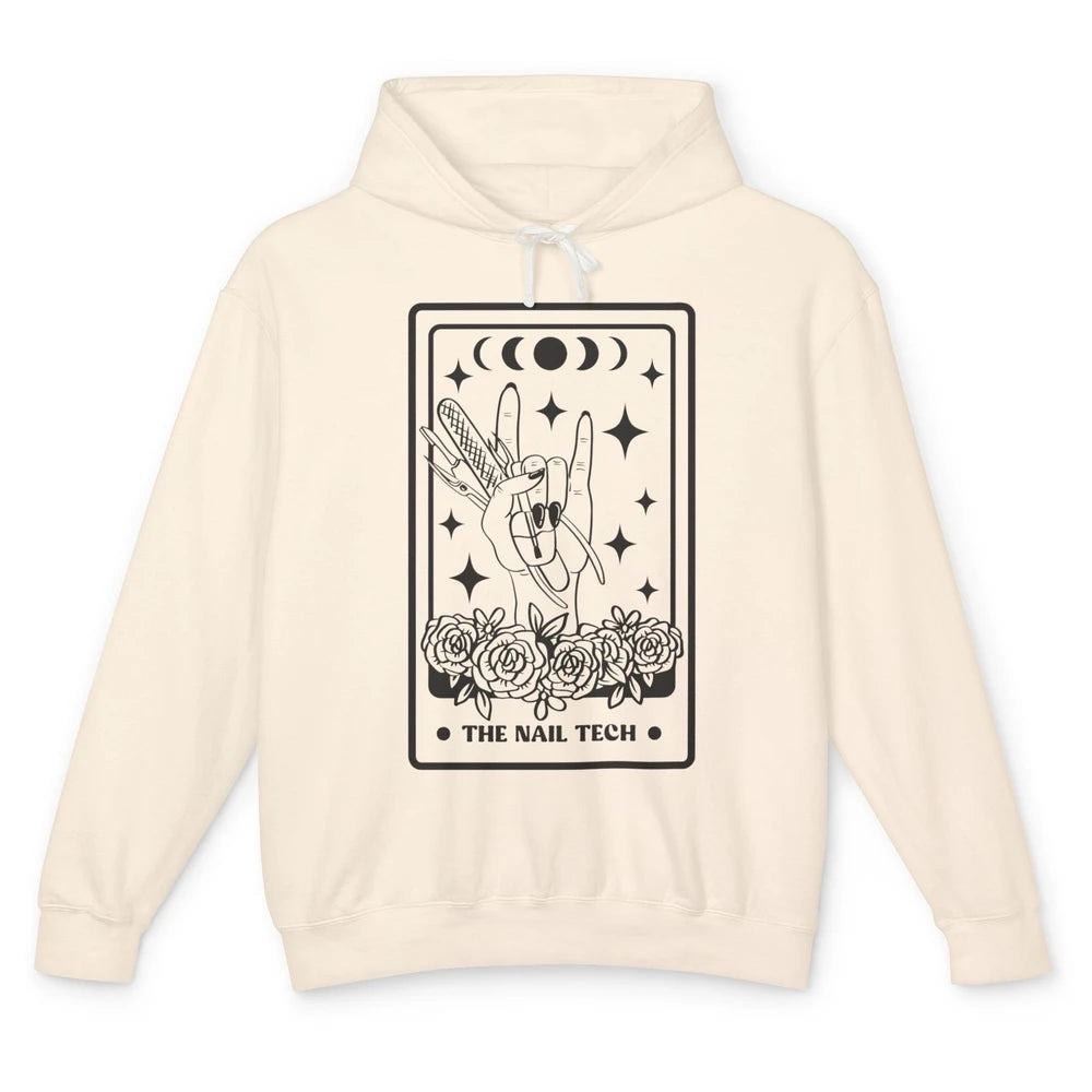 The Nail Tech Tarot Card Beautician Nail Boss Cosmetology Unisex Lightweight Hoodie