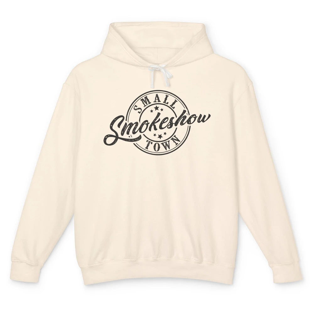 Retro Small Town Smokeshow Western Country Cowgirl Unisex Lightweight Hoodie