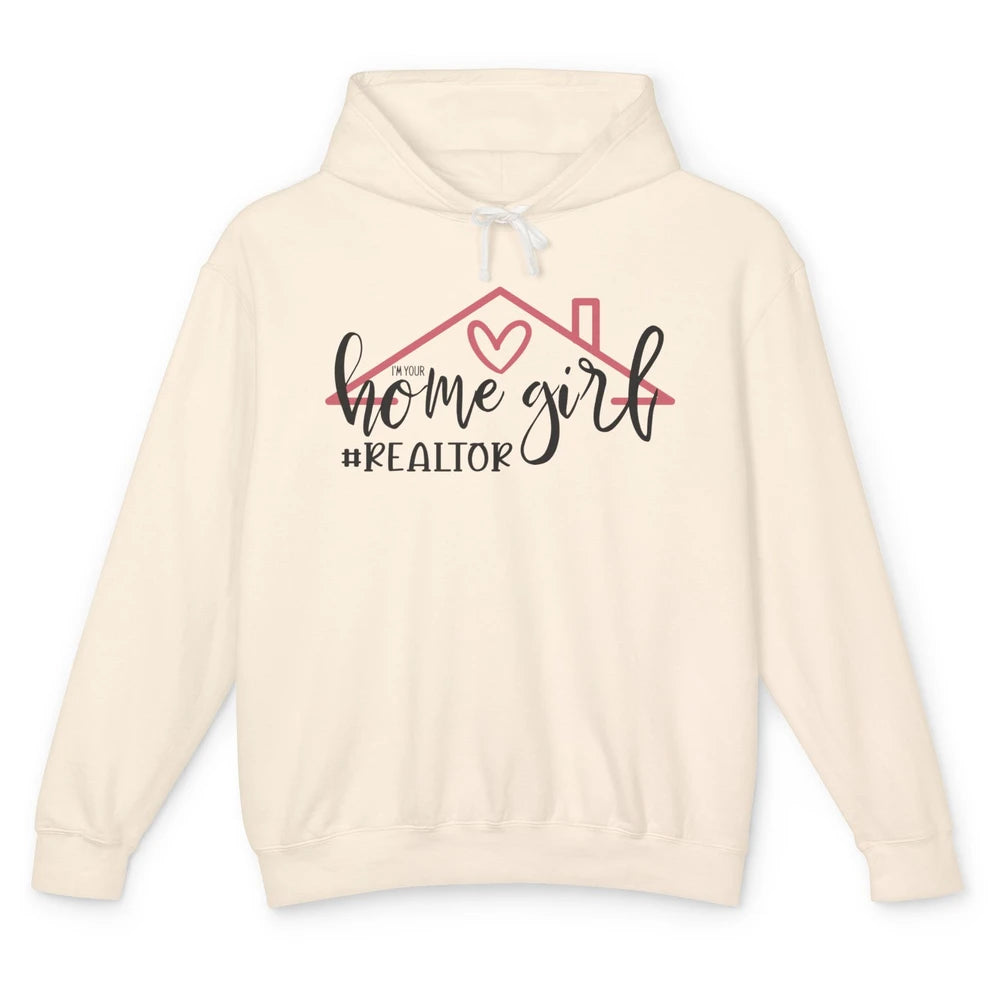 Realtor Life Home Girl Real Estate Agent Housing Investment Unisex Lightweight Hoodie