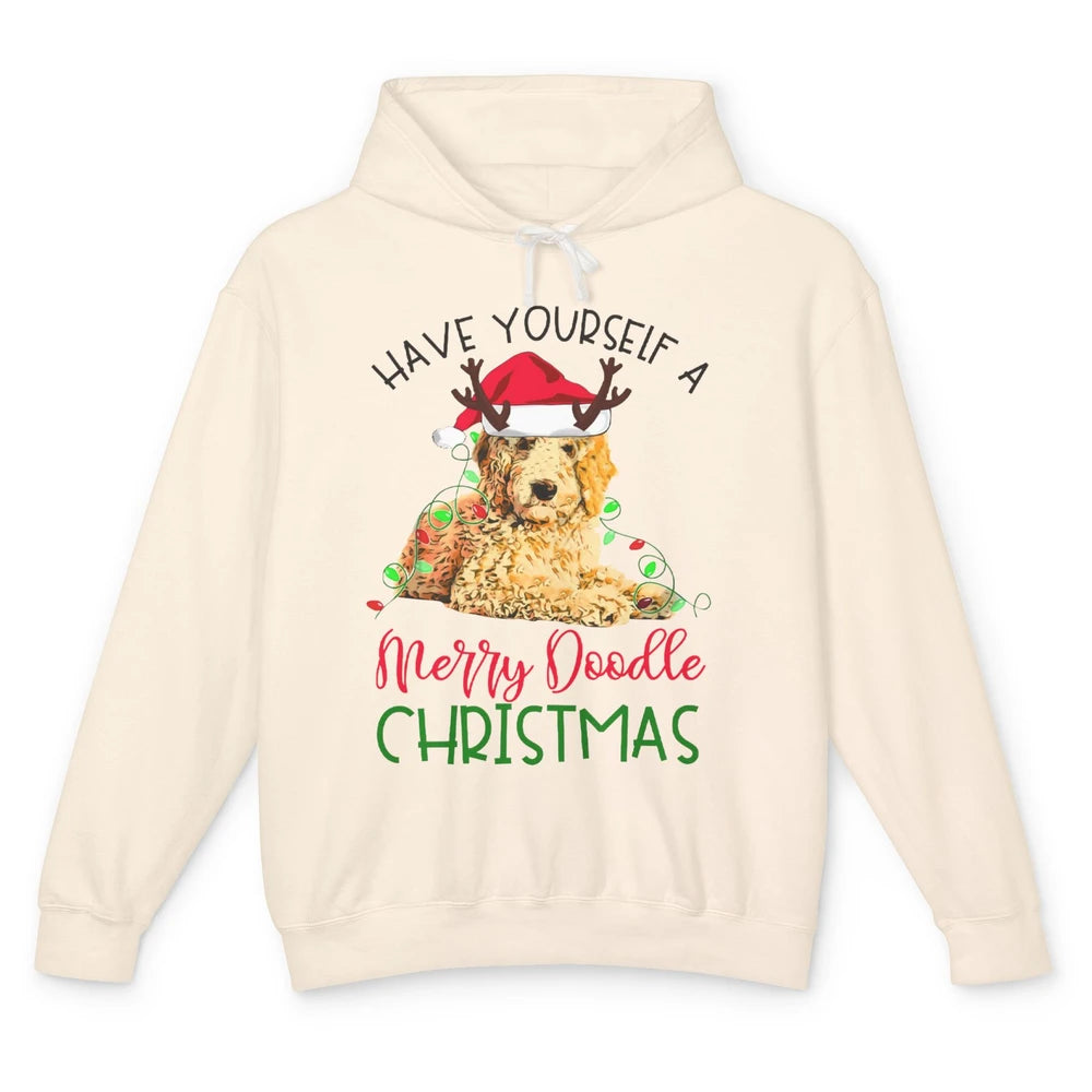 Goldendoodle Have Yourself a Merry Doodle Christmas Dog Mom Unisex Lightweight Hoodie