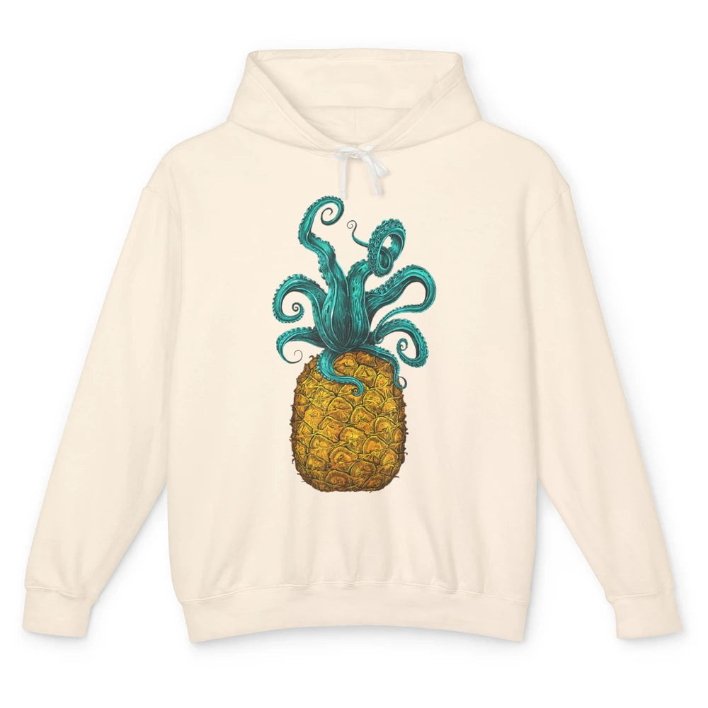 Cute Hawaiian Octopus Pineapple Aloha Beach Hawaii Island Unisex Lightweight Hoodie