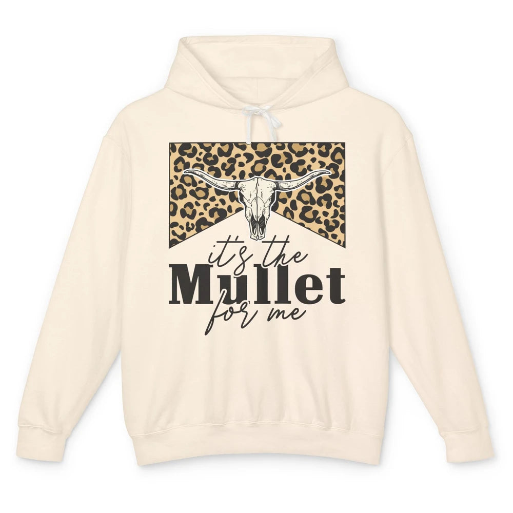 Leopard Boho Bull Skull It's The Mullet For Me Western Girls Unisex Lightweight Hoodie