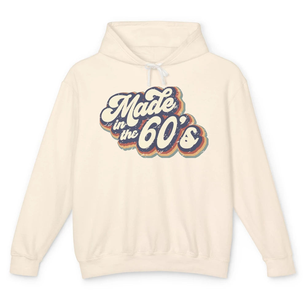 Retro Vintage Made In The 60's 1960s Born Birthday Day Gift Unisex Lightweight Hoodie