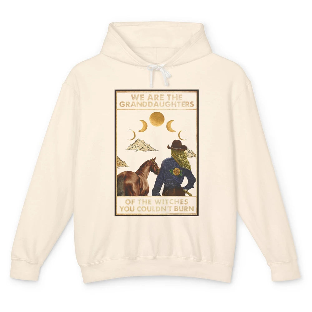 We're The Granddaughters Of Witches Western Cowgirl Horse Unisex Lightweight Hoodie