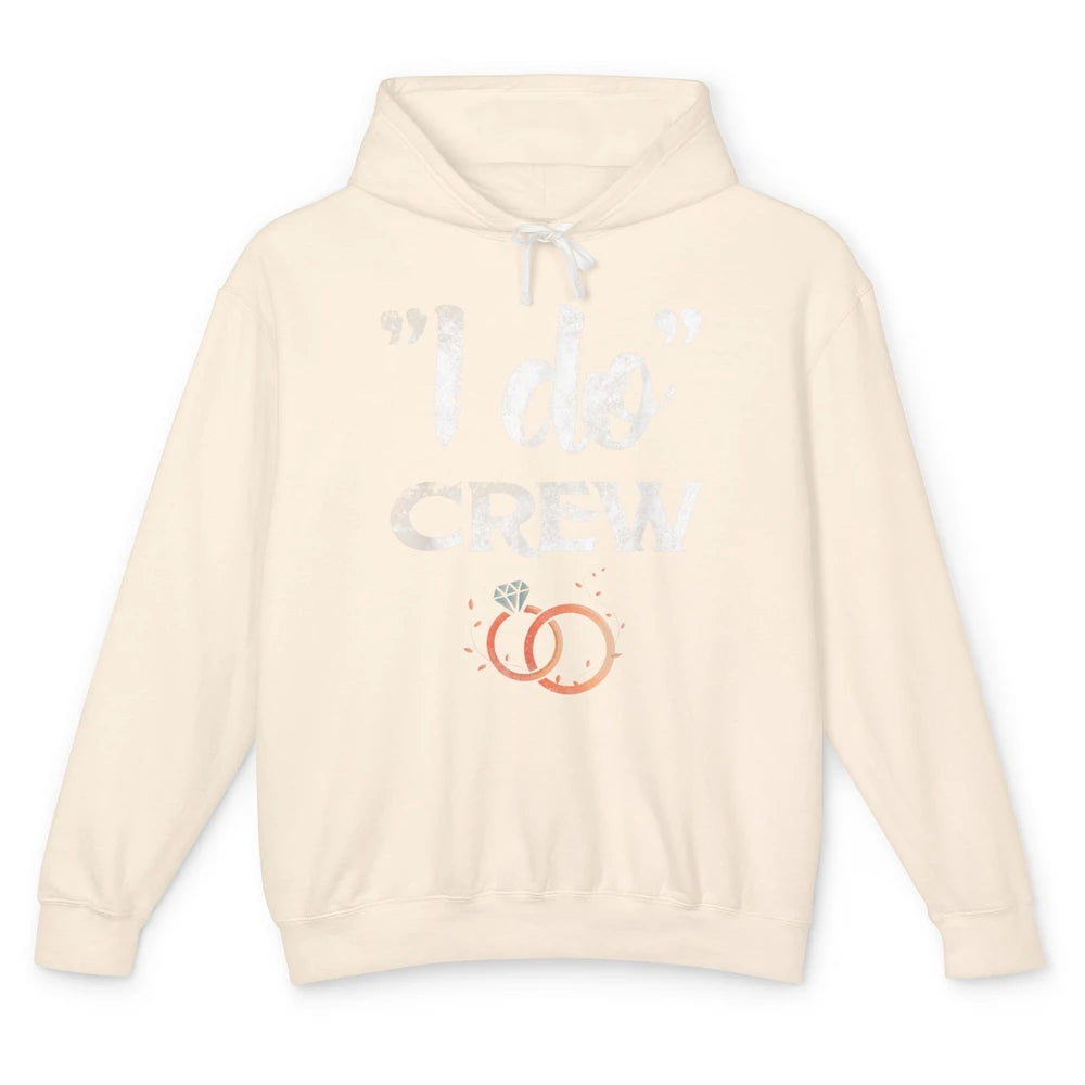 Retro I Do Crew Bride Groom Bachelorette Wedding Married Unisex Lightweight Hoodie