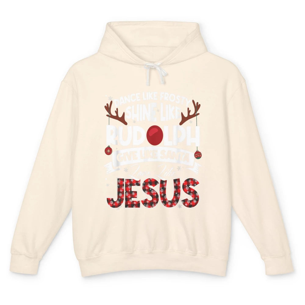 Merry Christmas Santa Frosty Rudolph Jesus Xmas God Reindeer Unisex Lightweight Hoodie