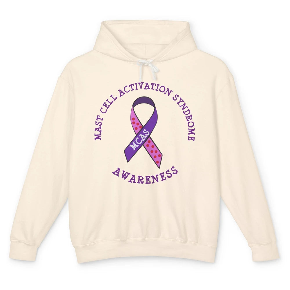 MCAS Mast Cell Activation Syndrome Awareness MCAS Ribbon Unisex Lightweight Hoodie