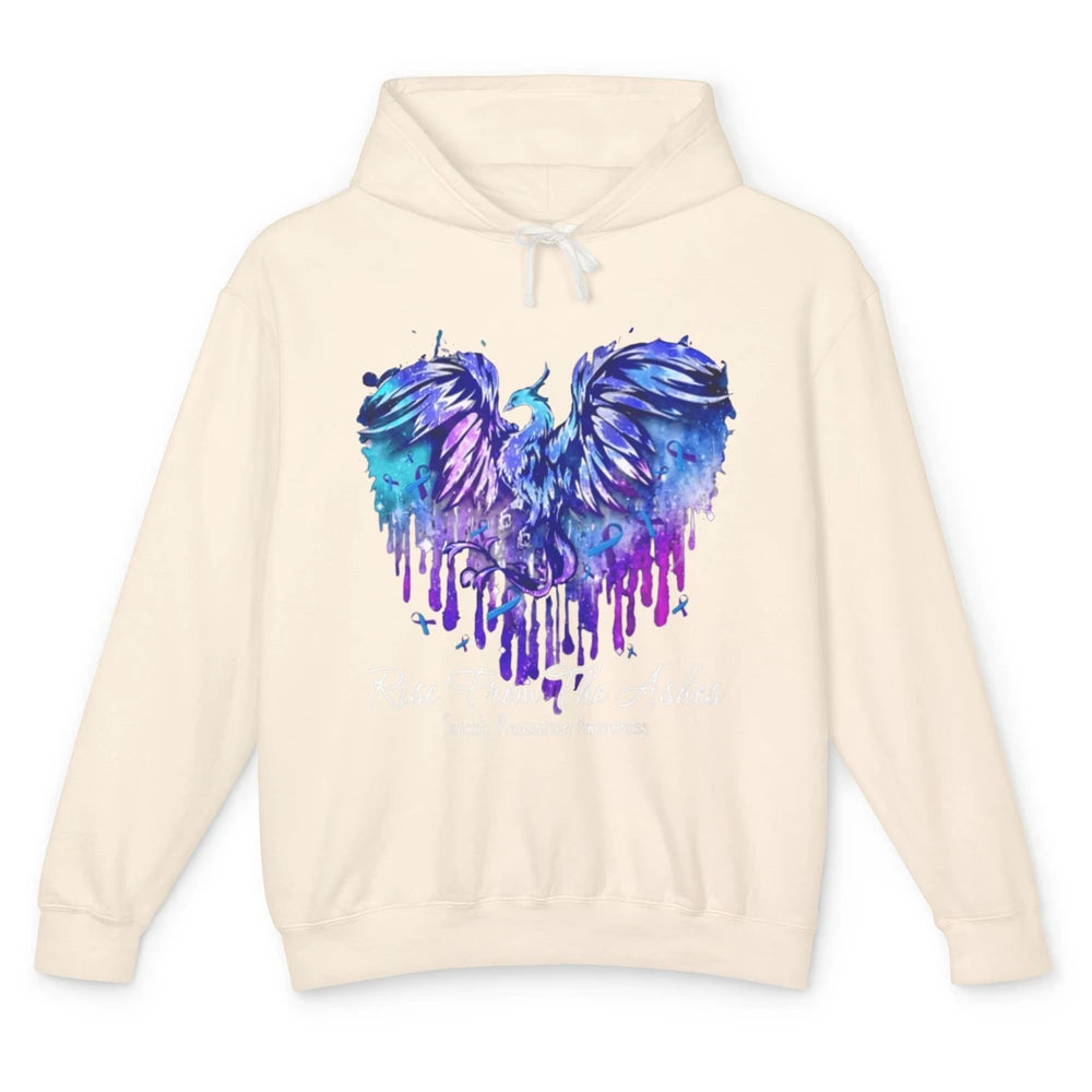 Phoenix Bird Warrior Love Suicide Prevention Awareness Month Unisex Lightweight Hoodie