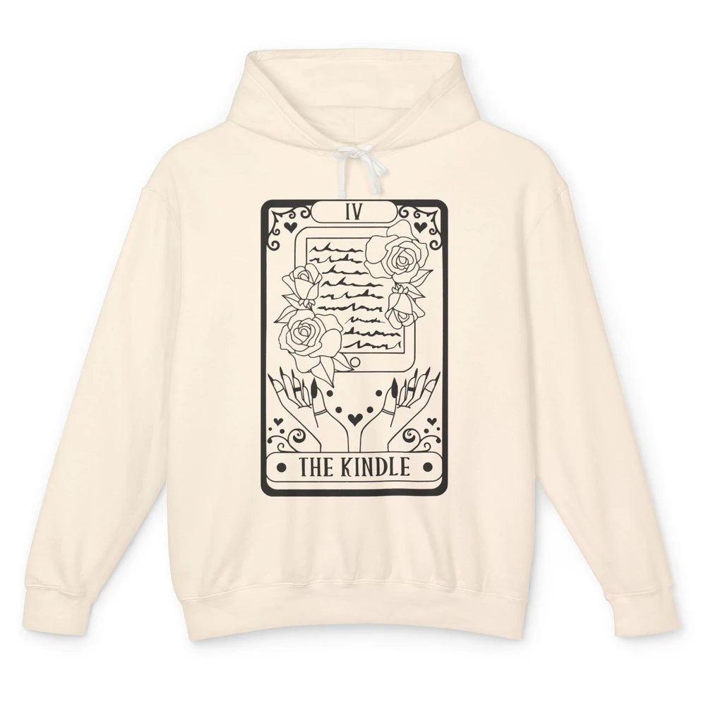 The Kindle Reader Tarot Card Halloween Kindle Book Lovers Unisex Lightweight Hoodie