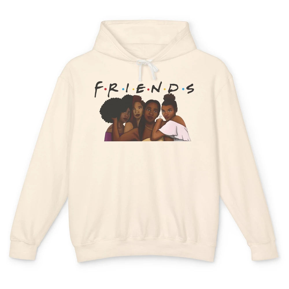 Afro Girls Friends Black Women Melanin Sisters Gift Unisex Lightweight Hoodie