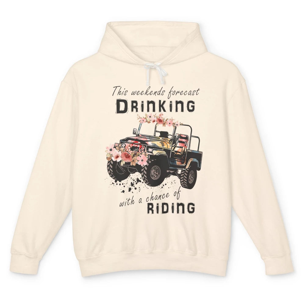 Drinking With Chance Riding Truck Mud UTV ATV SXS Offroad Unisex Lightweight Hoodie