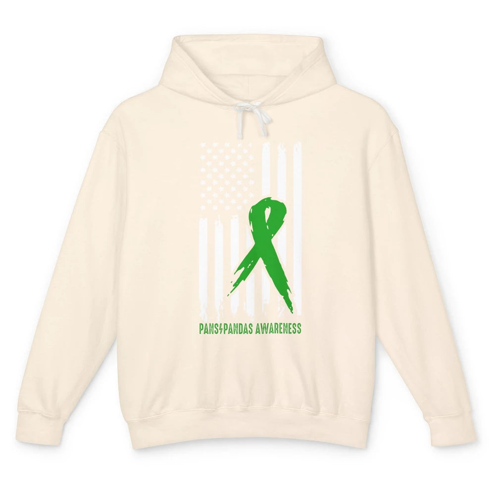 PANS/PANDAS Awareness Green Ribbon No One Fight Alone Unisex Lightweight Hoodie