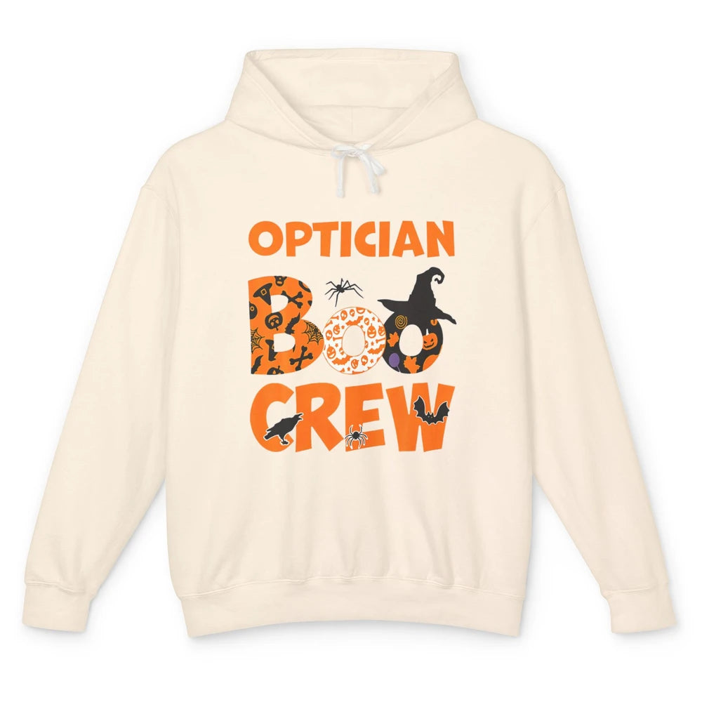 Funny Optician Boo Crew Eye Halloween Spooky Witch Optometry Unisex Lightweight Hoodie