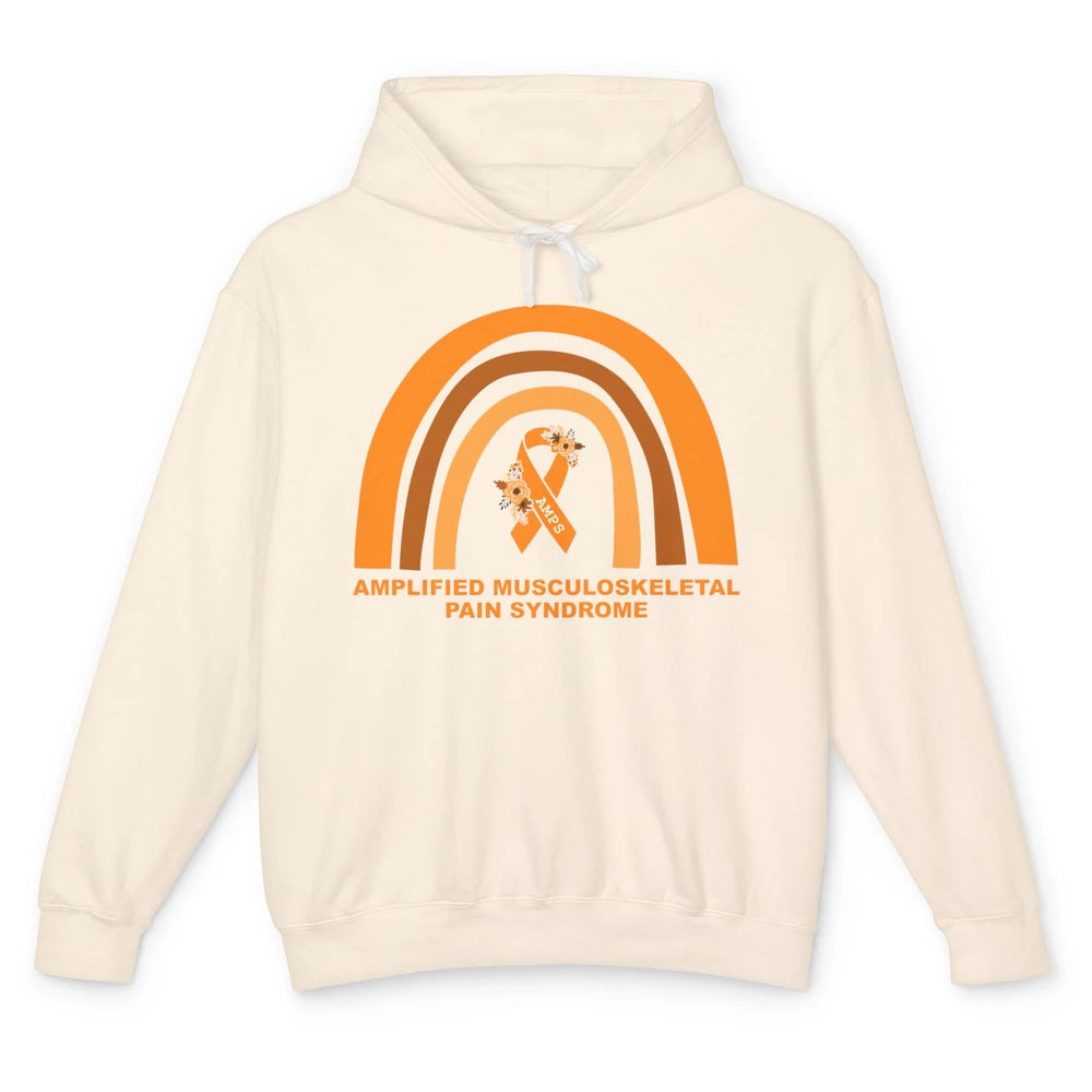 Amplified Musculoskeletal Pain Syndrome AMPS Orange Rainbow Unisex Lightweight Hoodie