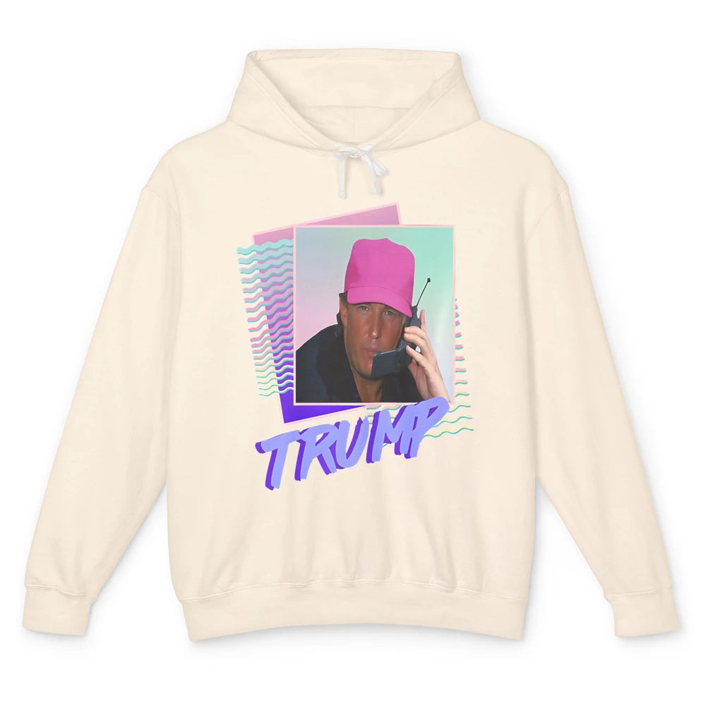 Funny Trump Pink Cap Making Phone Call Trump Lovers Unisex Lightweight Hoodie