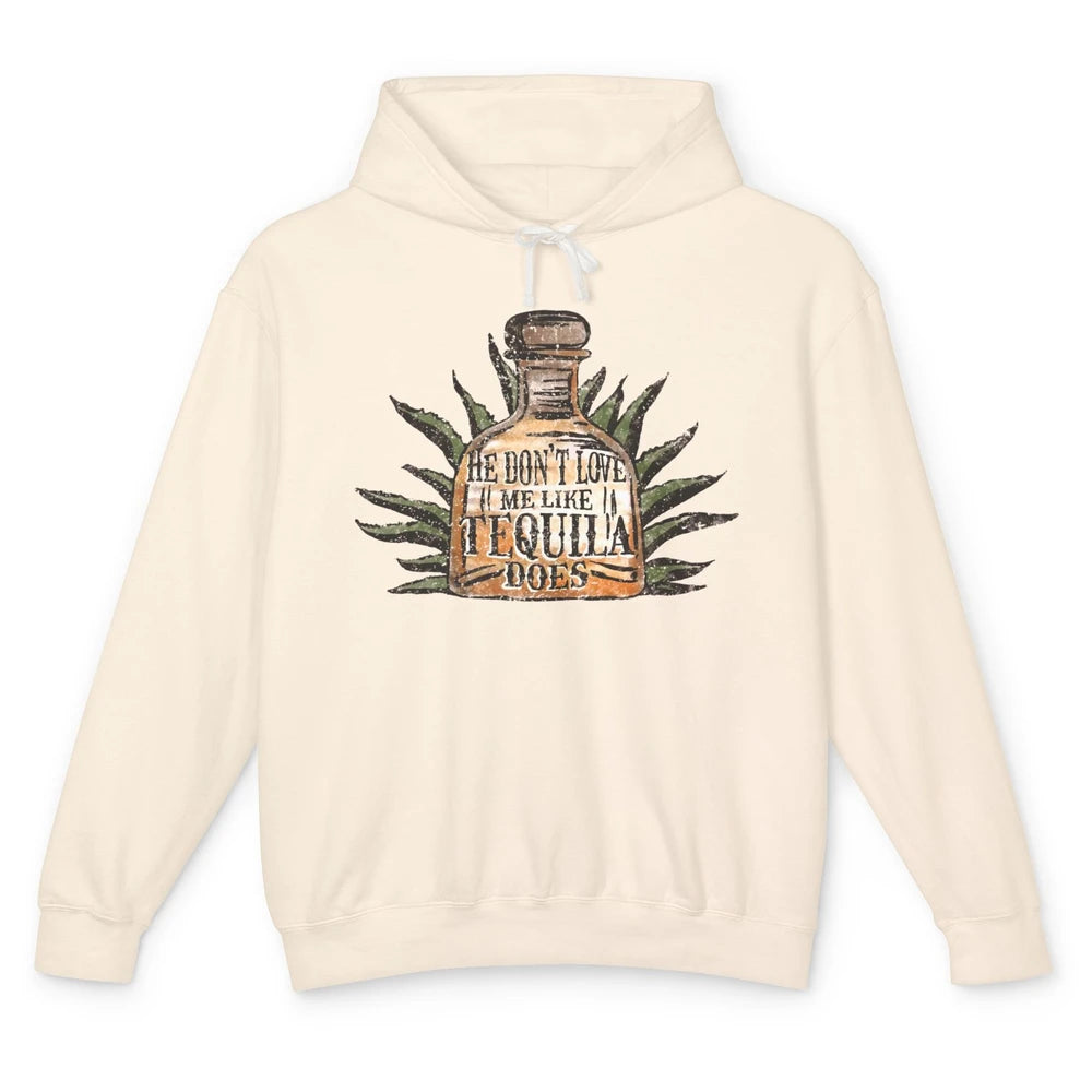 Vintage He Don't Love Me Like Tequila Does Western Country Unisex Lightweight Hoodie