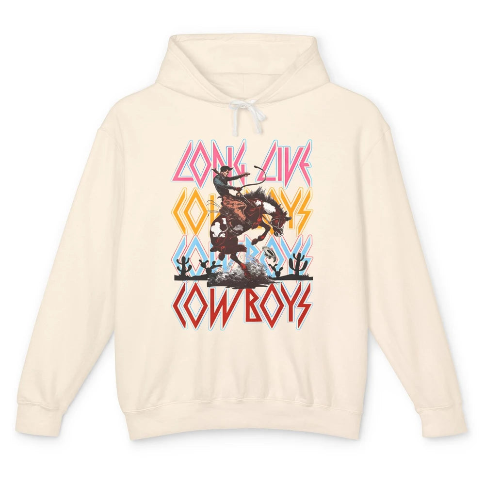 Texas Cowboys Cowgirl Rodeo Western Country Retro Horserider Unisex Lightweight Hoodie