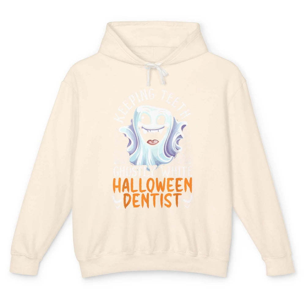 Dental Boo Crew Halloween Spooky Season Ghost Dentist Tooth Unisex Lightweight Hoodie