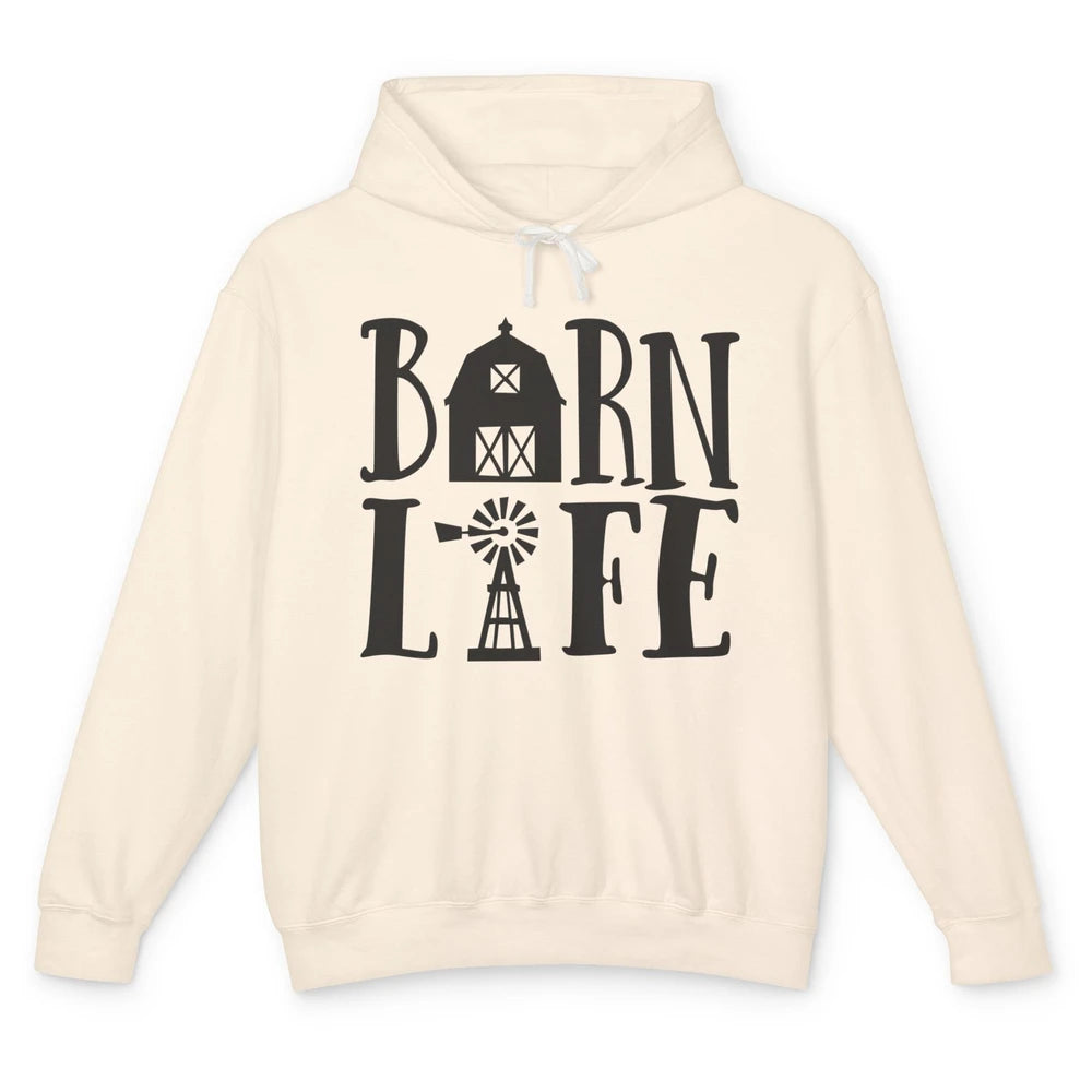 Farmhouse Barn Life Small Town Farm Animals Western Country Unisex Lightweight Hoodie