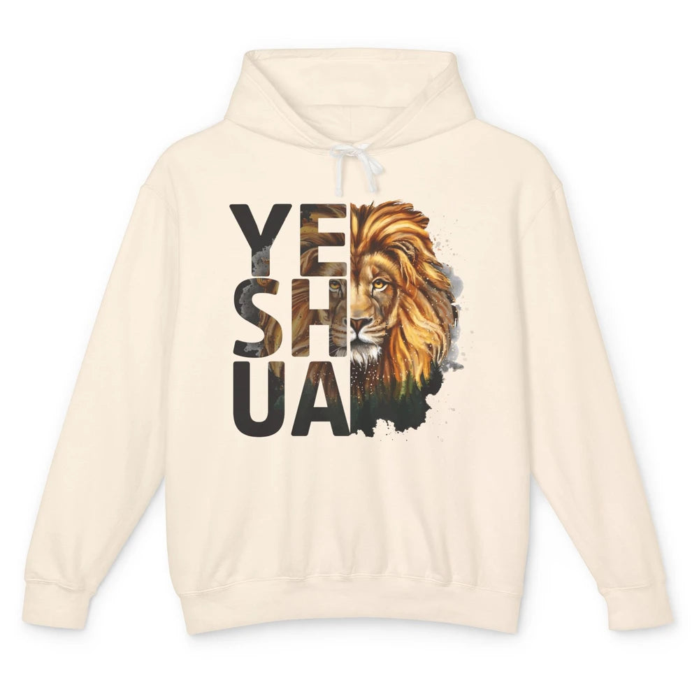 Yeshua Lion Of Judah Fear Not Bible Christian Religious Unisex Lightweight Hoodie