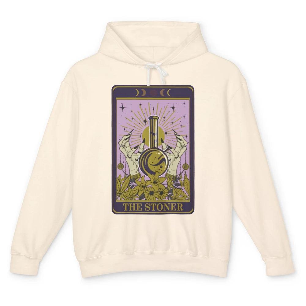 Vintage Witch The Stoner Tarot Card Weed Cannabis Marijuana Unisex Lightweight Hoodie