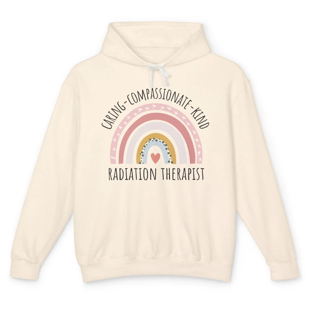 Radiation Therapist Pastel Rainbow Radiation Therapy Gift Unisex Lightweight Hoodie