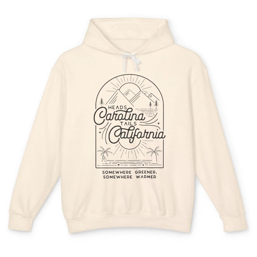 Heads Carolina Tails California Western Country Summer Gift Unisex Lightweight Hoodie