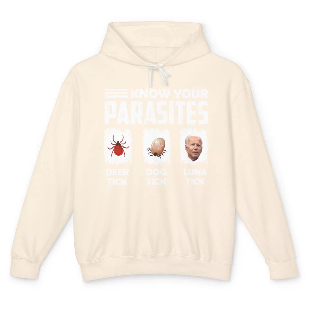 Know Your Parasites Anti Joe Biden Republican Trump Support Unisex Lightweight Hoodie