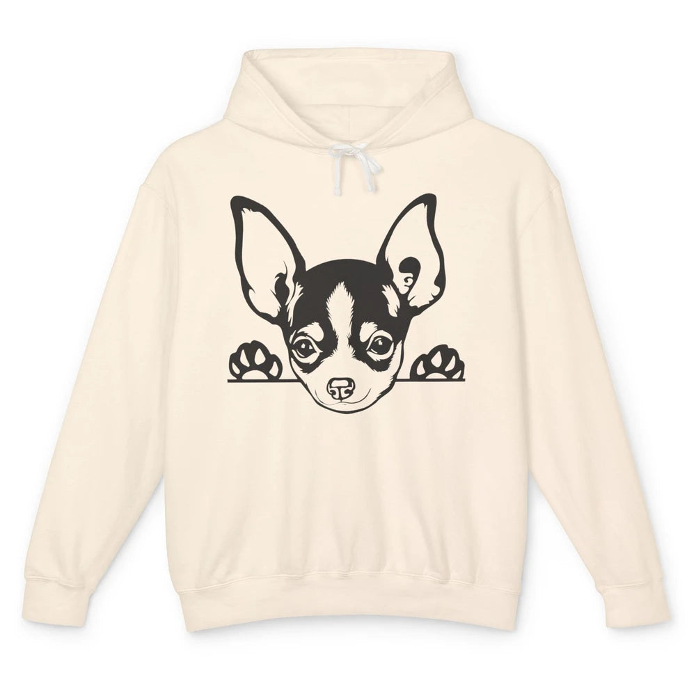 Chihuahua Owner Gift Chihuahua Dog Mom Chihuahua Black White Unisex Lightweight Hoodie