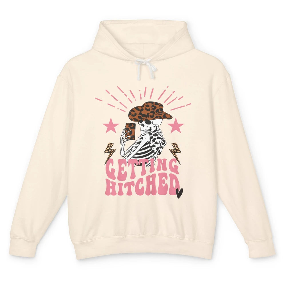 Leopard Skeleton Cowgirl Selfie Bachelorette Western Country Unisex Lightweight Hoodie