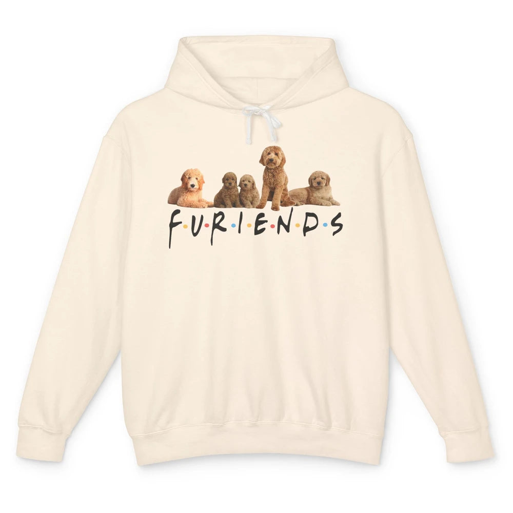 Golden Doodle Furiends Cute Doodle Dog Friends Doodle Lovers Unisex Lightweight Hoodie