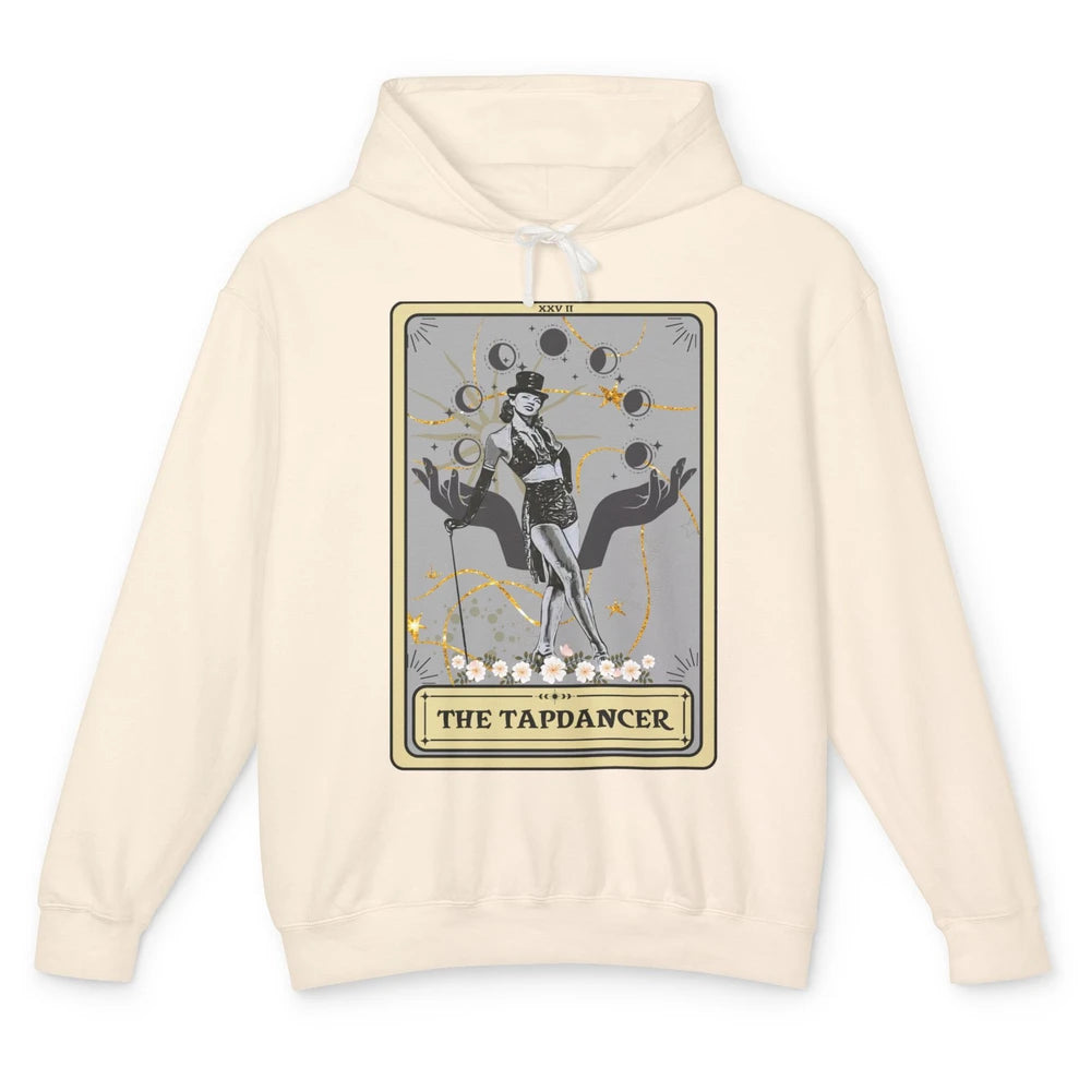 Retro The Tapdancer Tarot Card Tapdancing Halloween Dancer Unisex Lightweight Hoodie