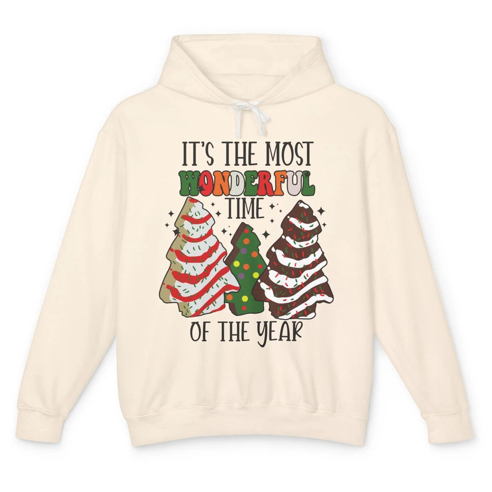 Christmas Tree Cakes Most Wonderful Time Of Year Christmas Unisex Lightweight Hoodie