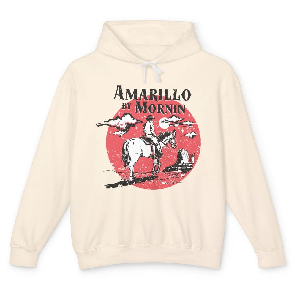 Retro Country Music Amarillo By Morning Western Cowboy Gift Unisex Lightweight Hoodie