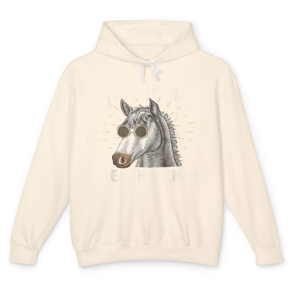 Watch Me Neigh Funny Equestrian Horse Race Retro Farm Animal Unisex Lightweight Hoodie