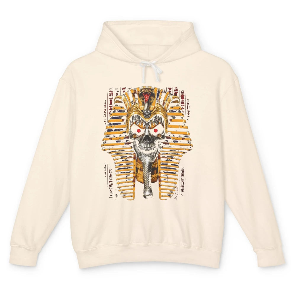 Ancient Egyptian Pyramid Skull King Tut Pharaoh Tutankhamun Unisex Lightweight Hoodie