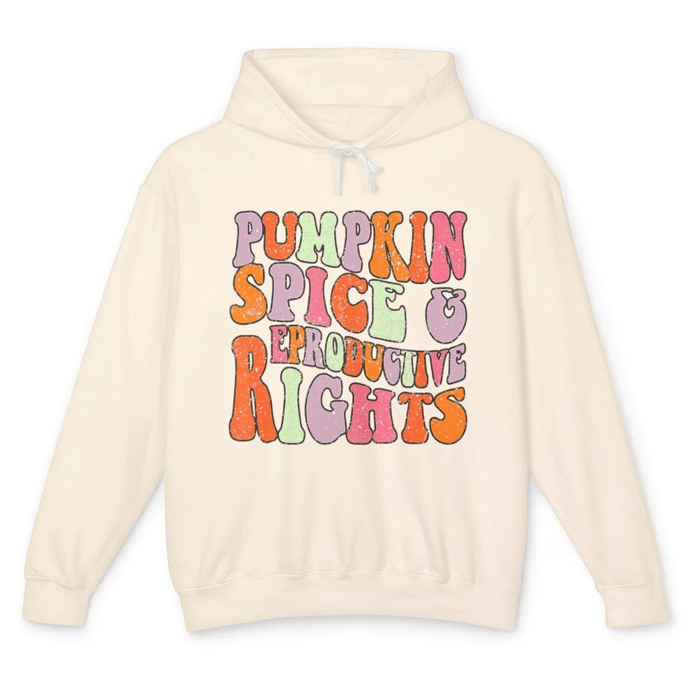 Groovy Pumpkin Spice Reproductive Rights Halloween Spooky Unisex Lightweight Hoodie