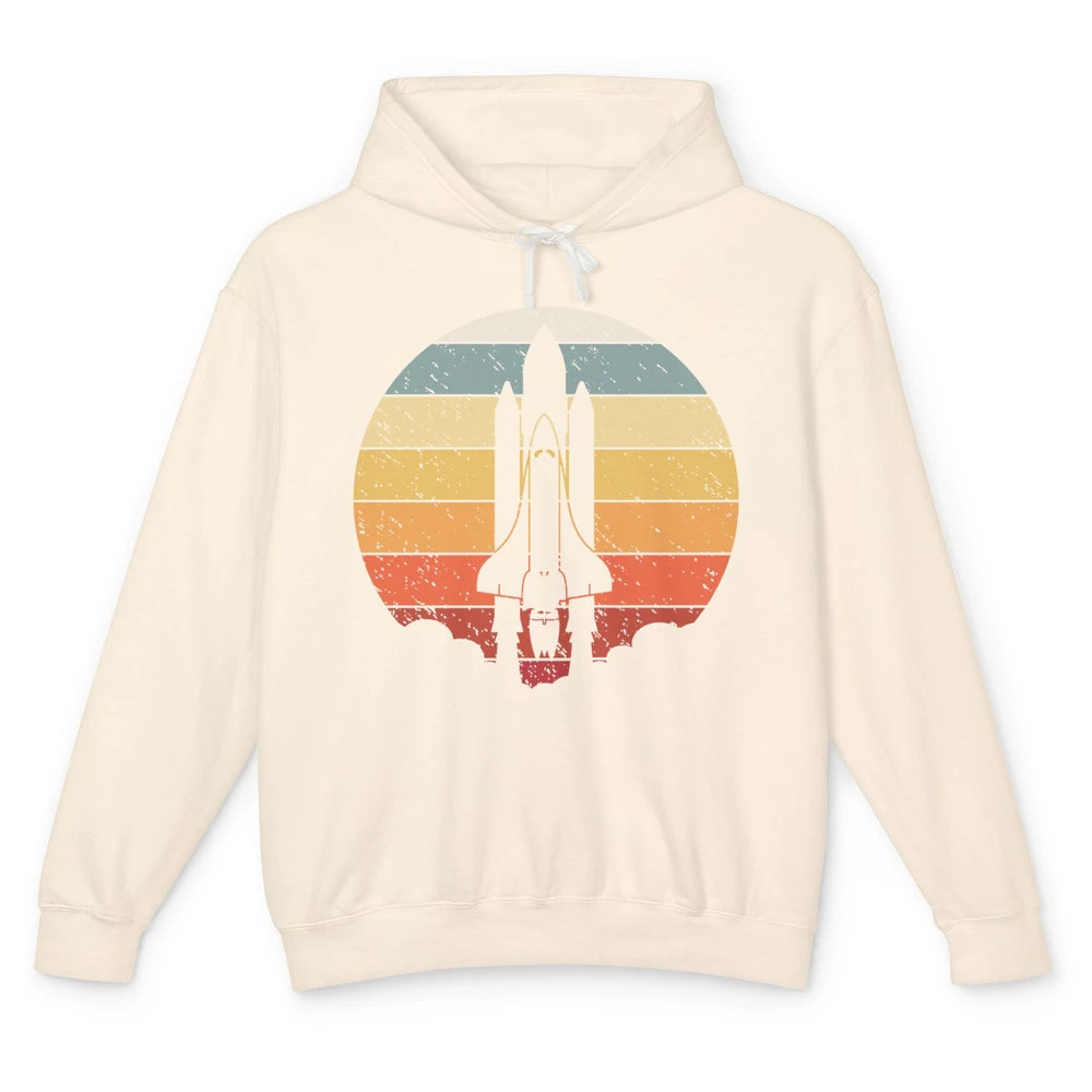 Vintage Astronaut Spaceship Spacecraft Spaceman Astrology Unisex Lightweight Hoodie