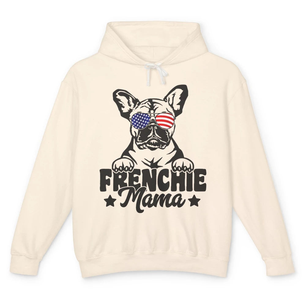 Frenchie Mama Patriotic French Bulldog Mom Dog Mothers Day Unisex Lightweight Hoodie