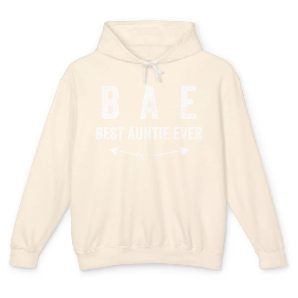 Retro Funny Best Auntie Ever BAE Sisters Aunts Gift Unisex Lightweight Hoodie