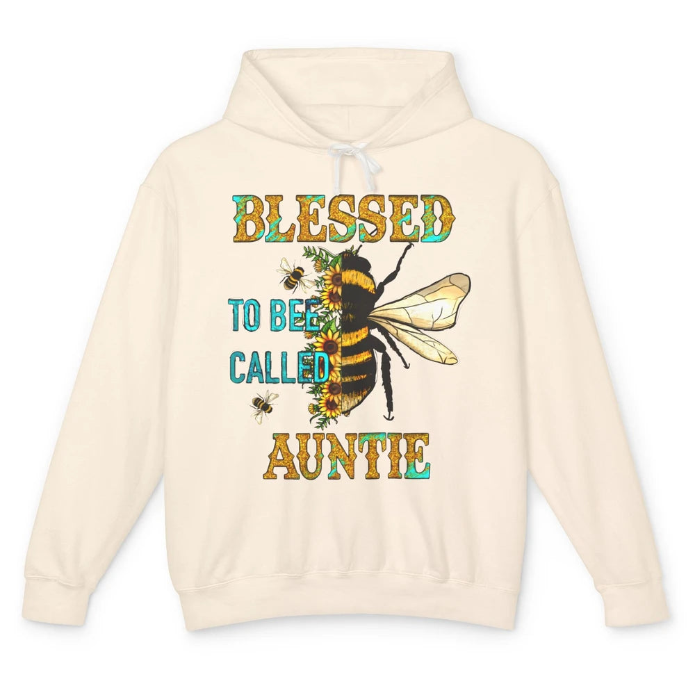 Blessed To Bee Called Auntie Pregnancy Nephew Niece Gift Unisex Lightweight Hoodie