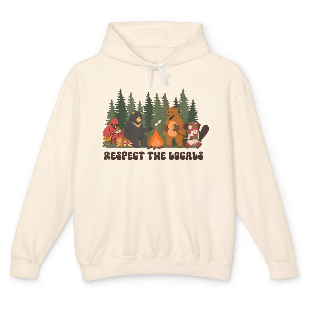 Respect Local Wildlife Camping Outdoor Mountain Environment Unisex Lightweight Hoodie