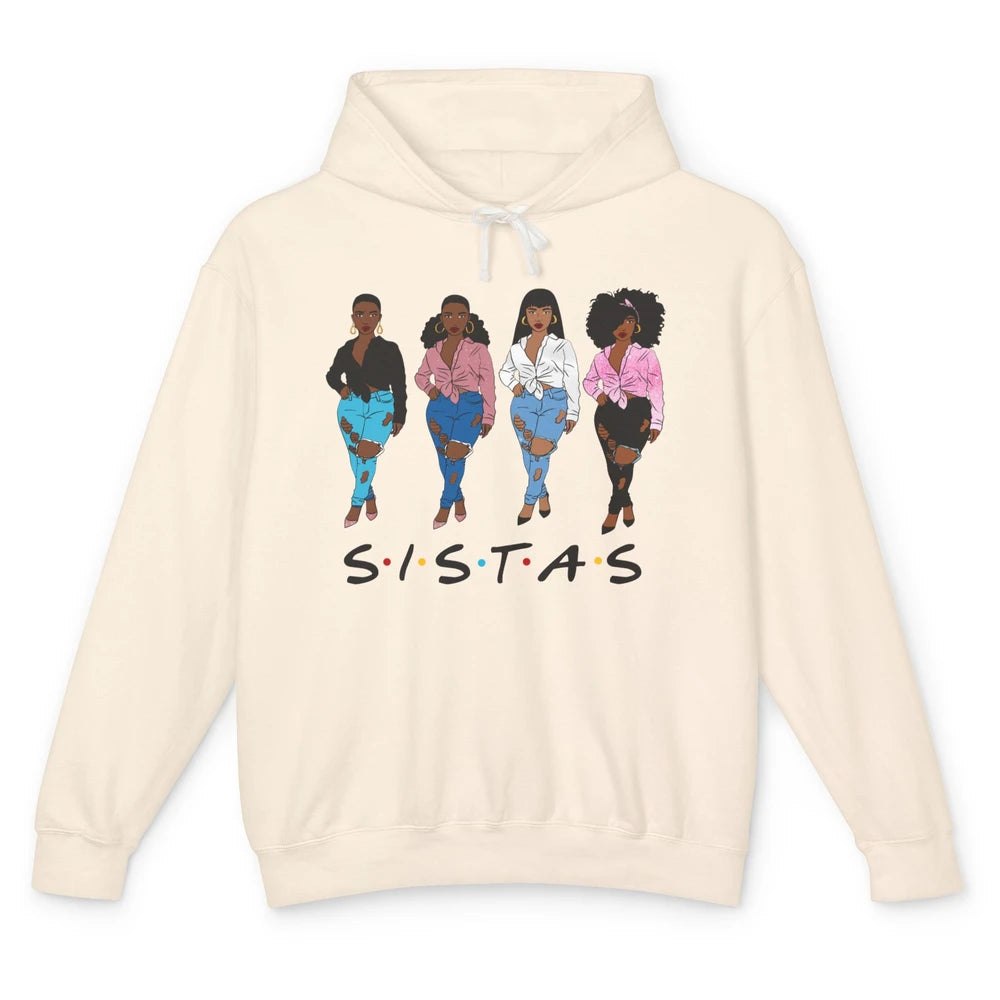 Sistas Awesome Afro African Black Women Melanin Sisters Gift Unisex Lightweight Hoodie